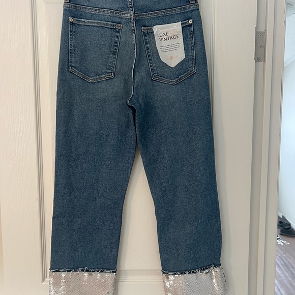 7 For All Mankind Luxe Vintage Sequin Jeans in Muse - Picture 2 of 5